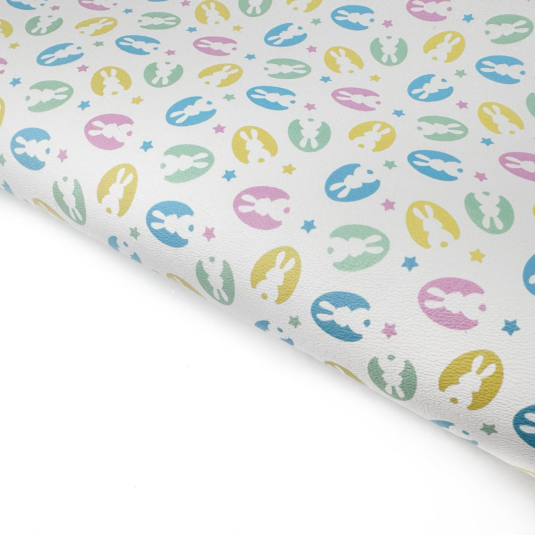 Easter Bunny's Eggs Premium Faux Leather Fabric Sheets