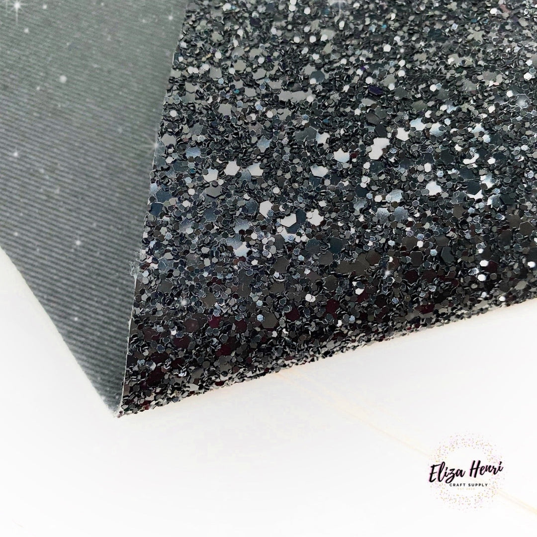 Black Widow Lux Premium Chunky Glitter Fabric