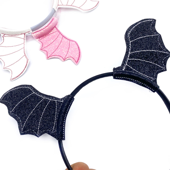 Bat Ears Glittery Headband Slider Felties