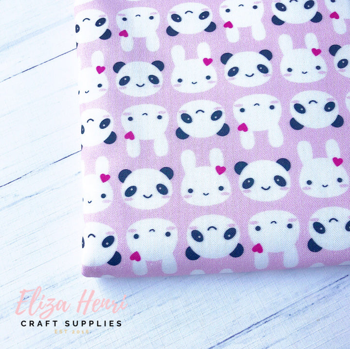 Cute Baby Rabbits & Pandas Artisan Fabric Felt