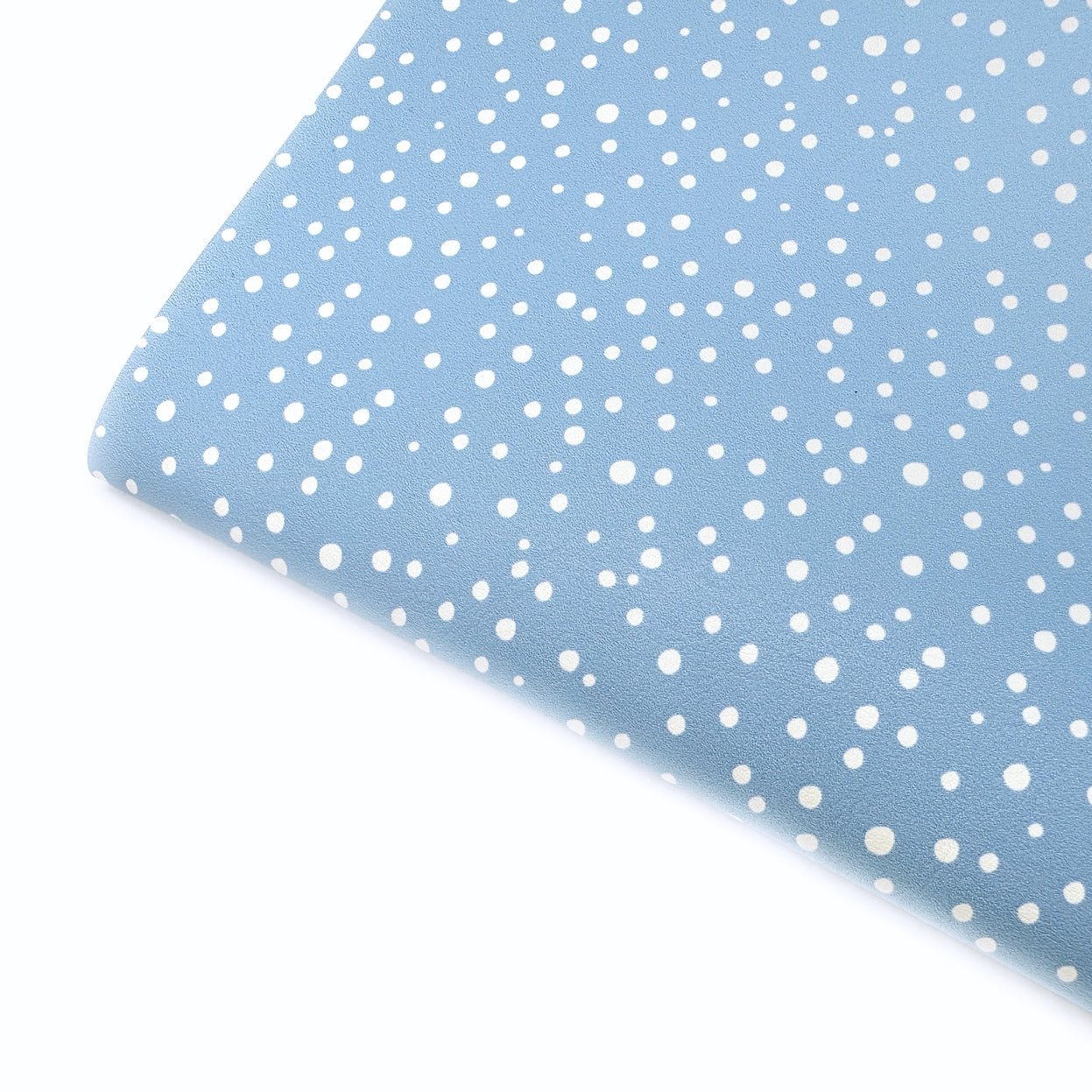 Blue Snow Drops Premium Faux Leather Fabric Sheets