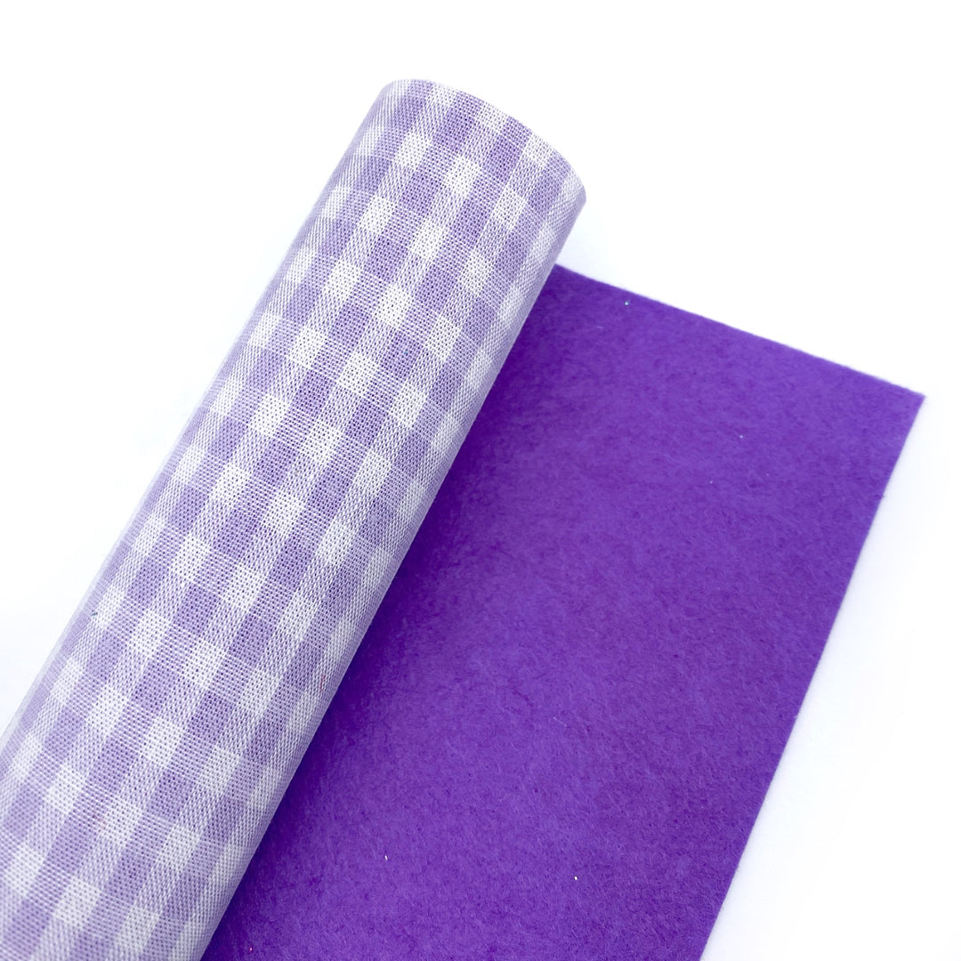 Colour Match Gingham Fabric Felt