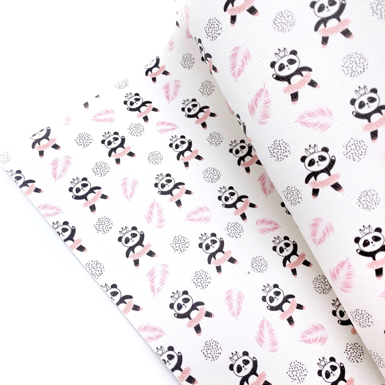 Panda Ballet Premium Faux Leather Fabric Sheets