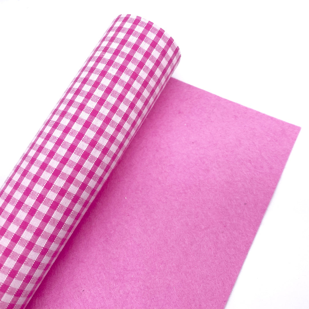 Colour Match Gingham Fabric Felt