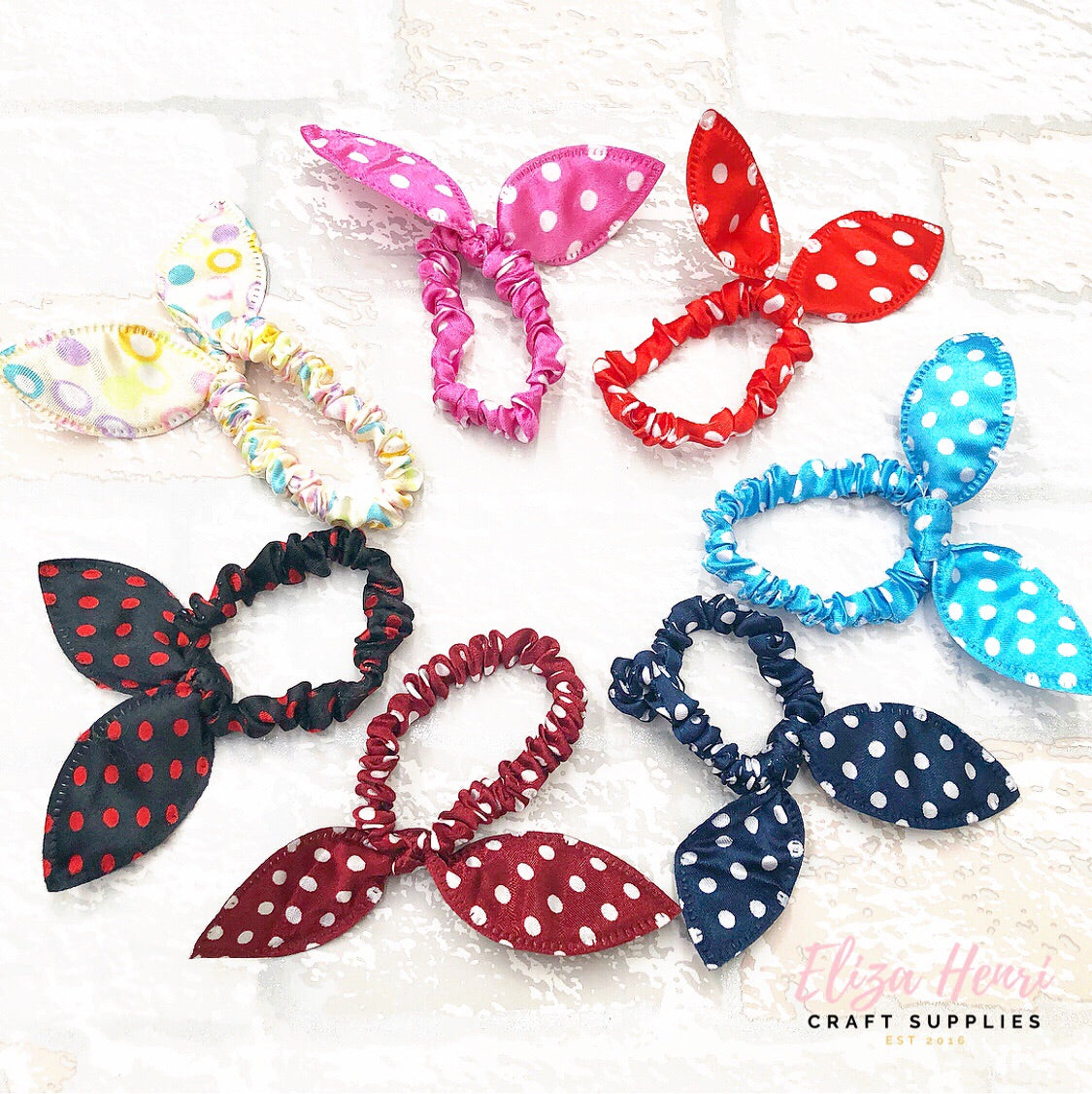 Bright Patterned Top Knot Scrunchies