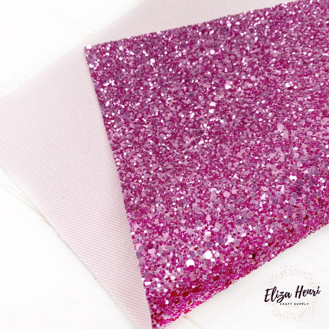 Girly Pink Lux Premium Chunky Glitter Fabric