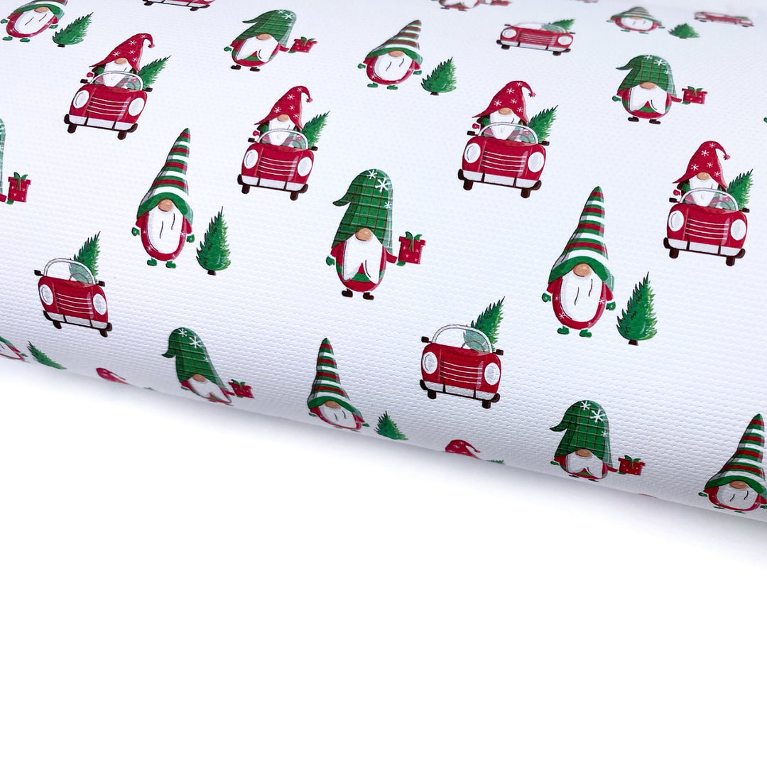 Traditional Xmas Gonks Lux Premium Canvas Bow Fabrics