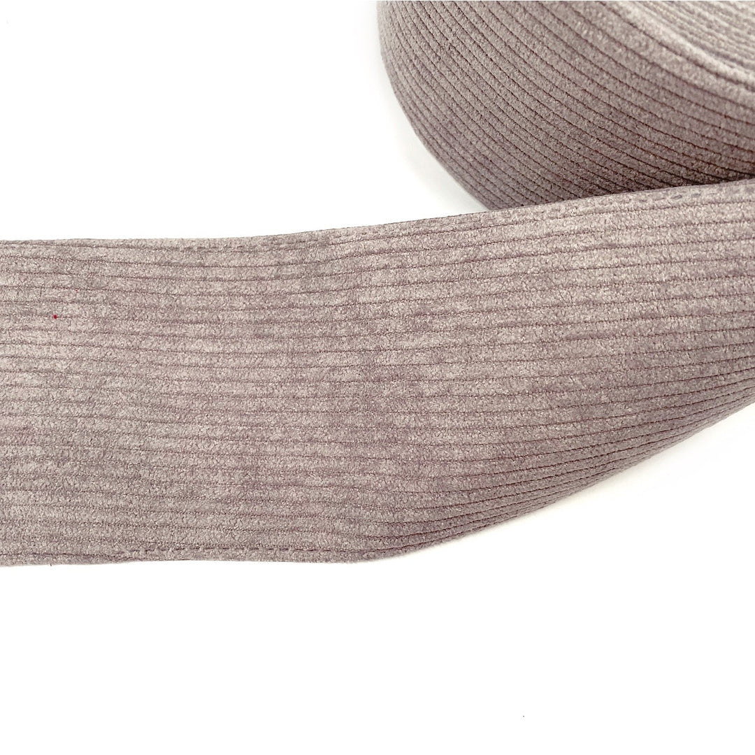 Grey Corduroy Ribbon 3''