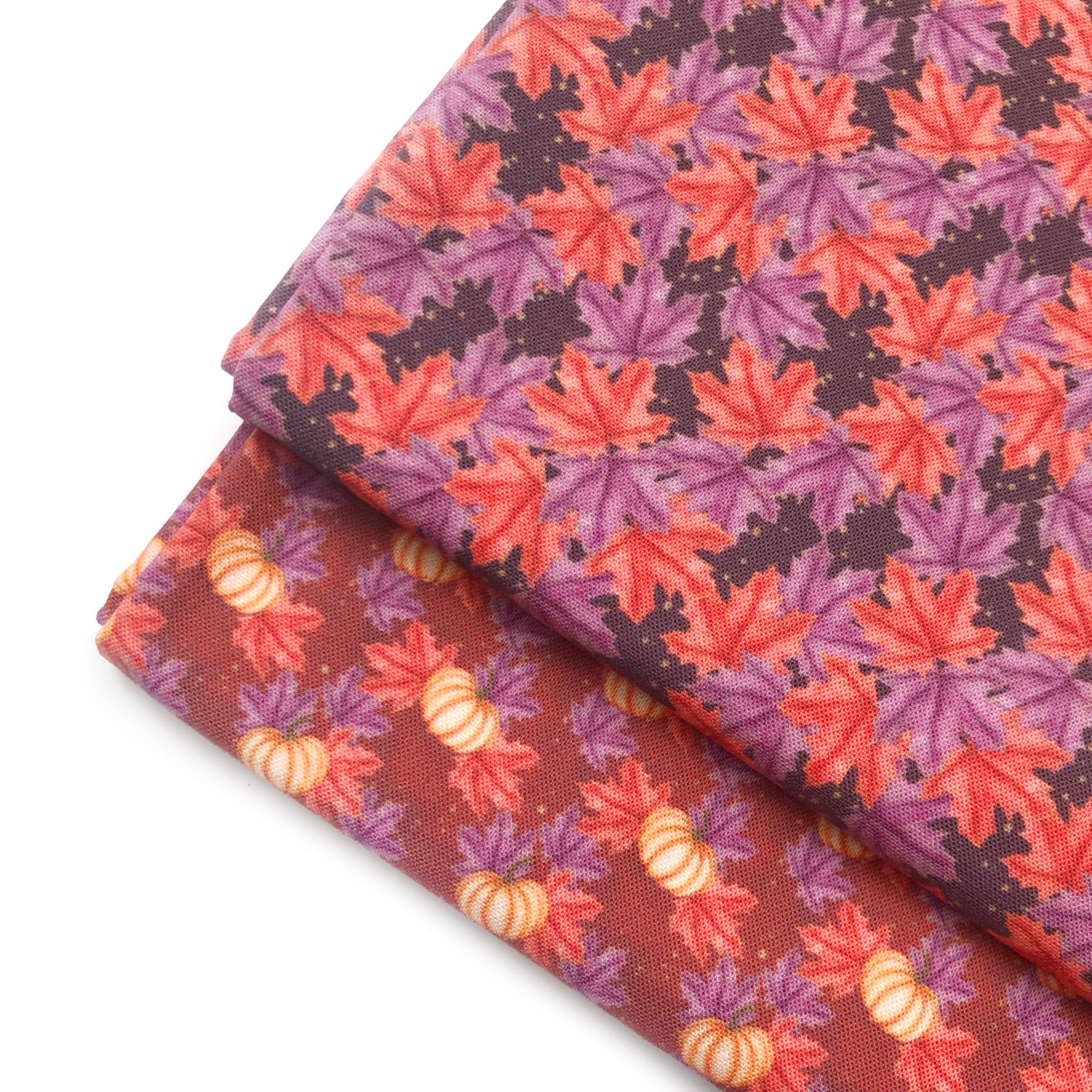 Rustic Purple Fall Floral Artisan Fabric Felt
