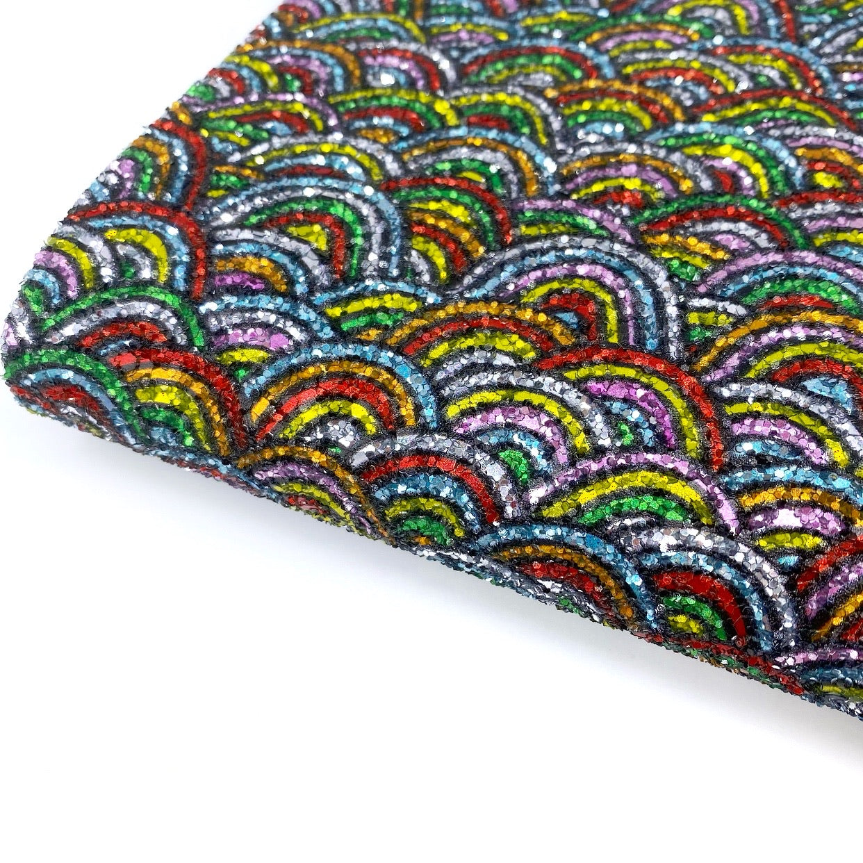 Rainbow Abundance Lux Premium Chunky Glitter Fabric
