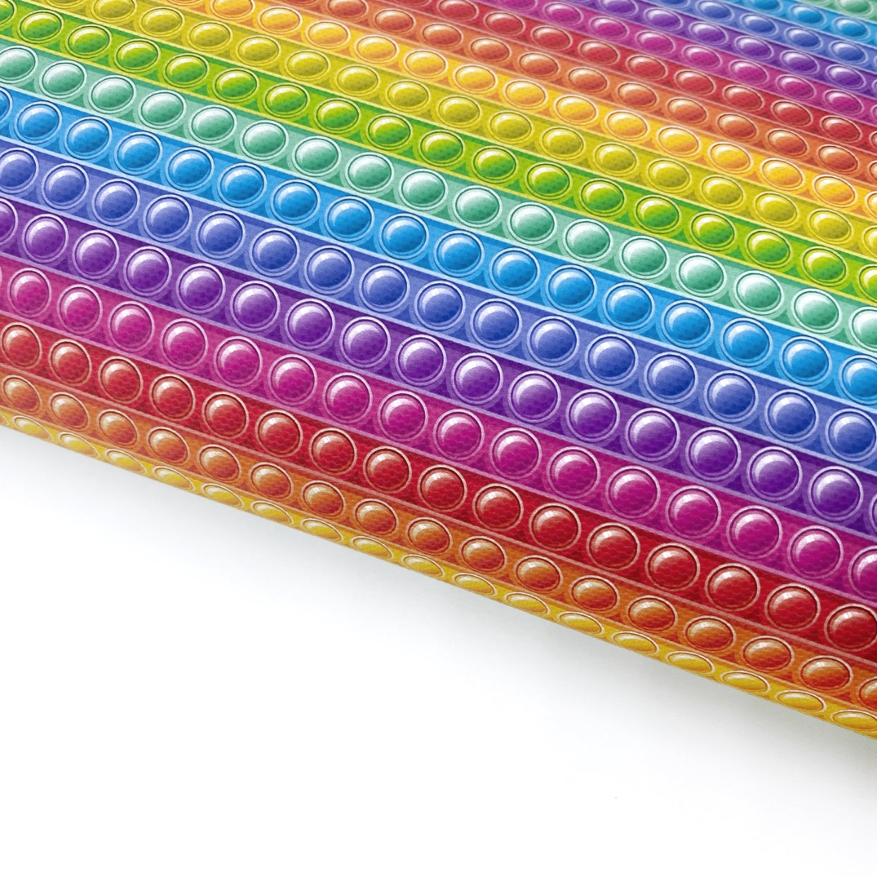 Rainbow Fidget Pop It Lux Premium Printed Bow Fabric