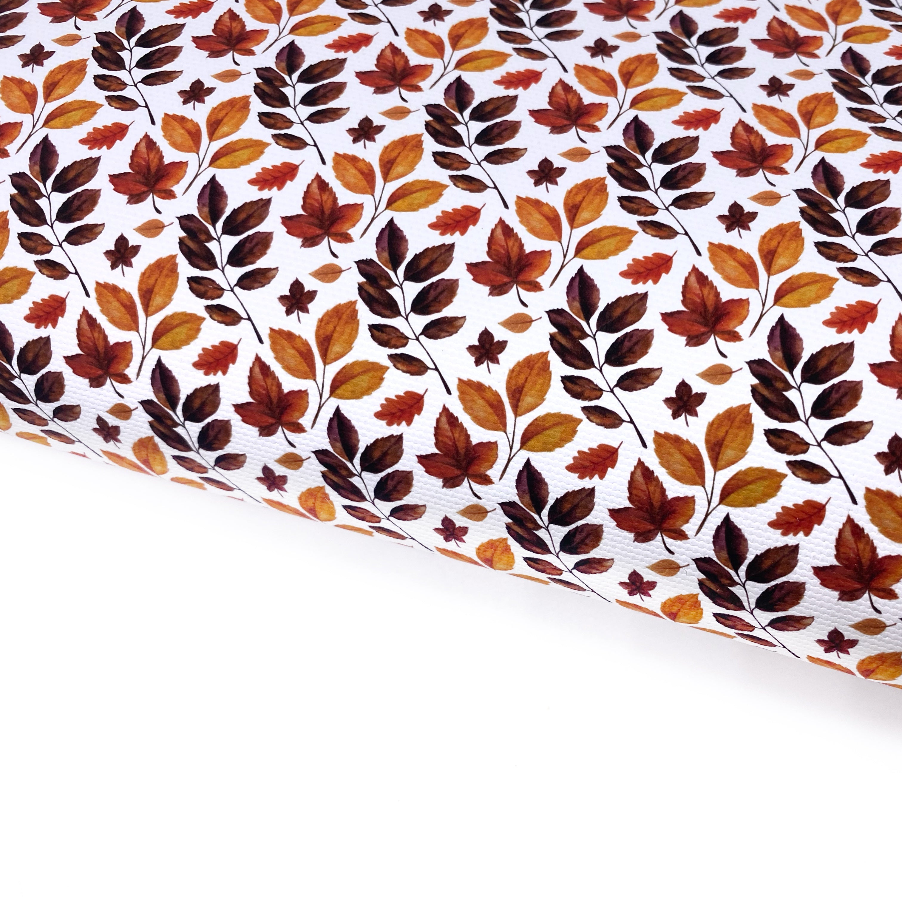 Autumn Leaves Lux Premium Canvas Bow Fabrics