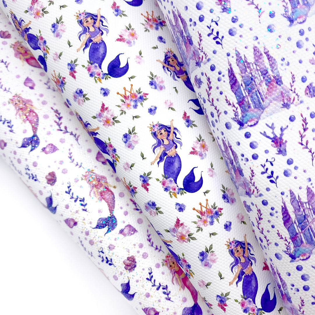 Little Miss Mermaids Lux Premium Canvas Bow Fabrics