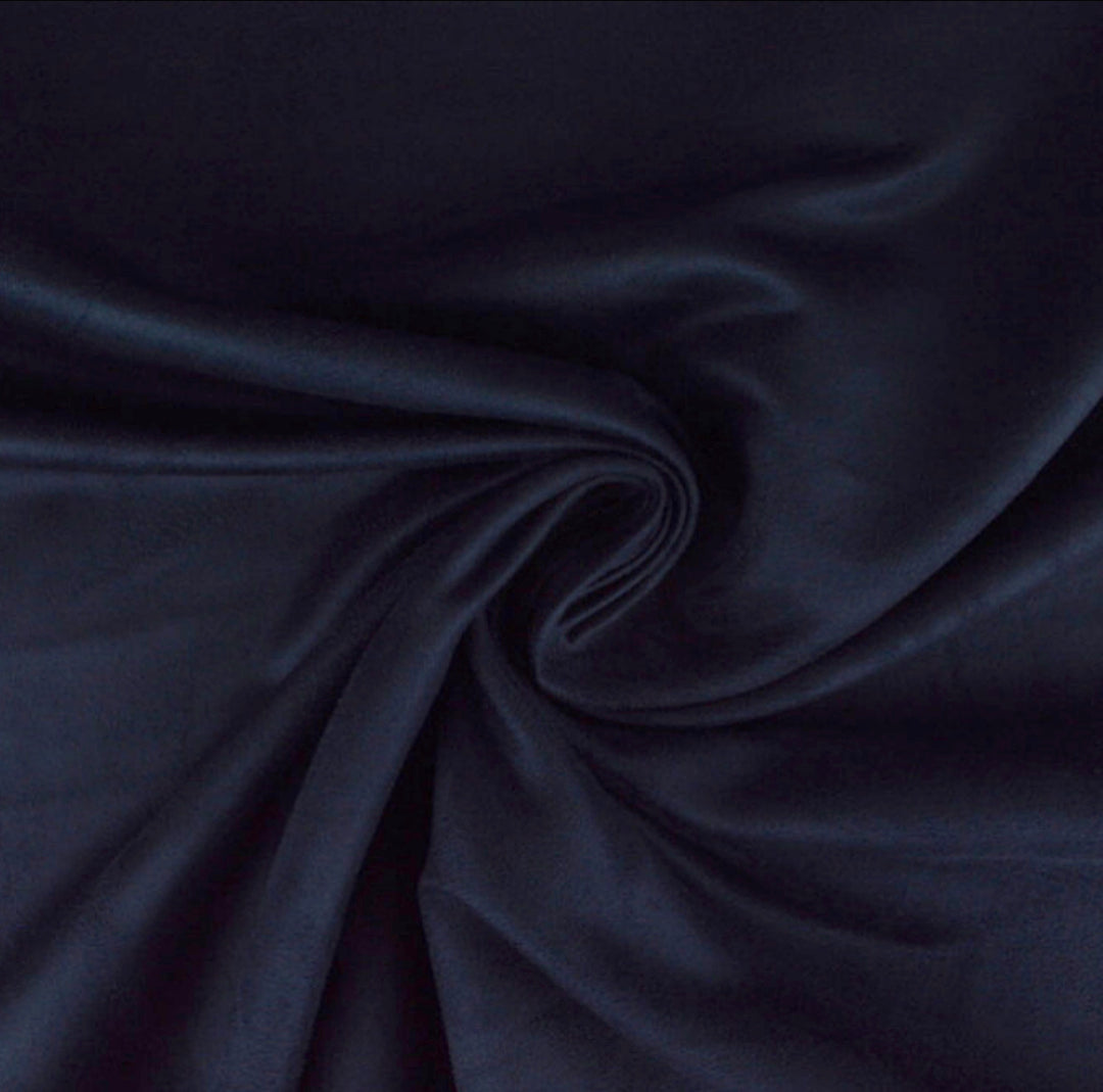 Navy Luxury Suede Kisses Fabric