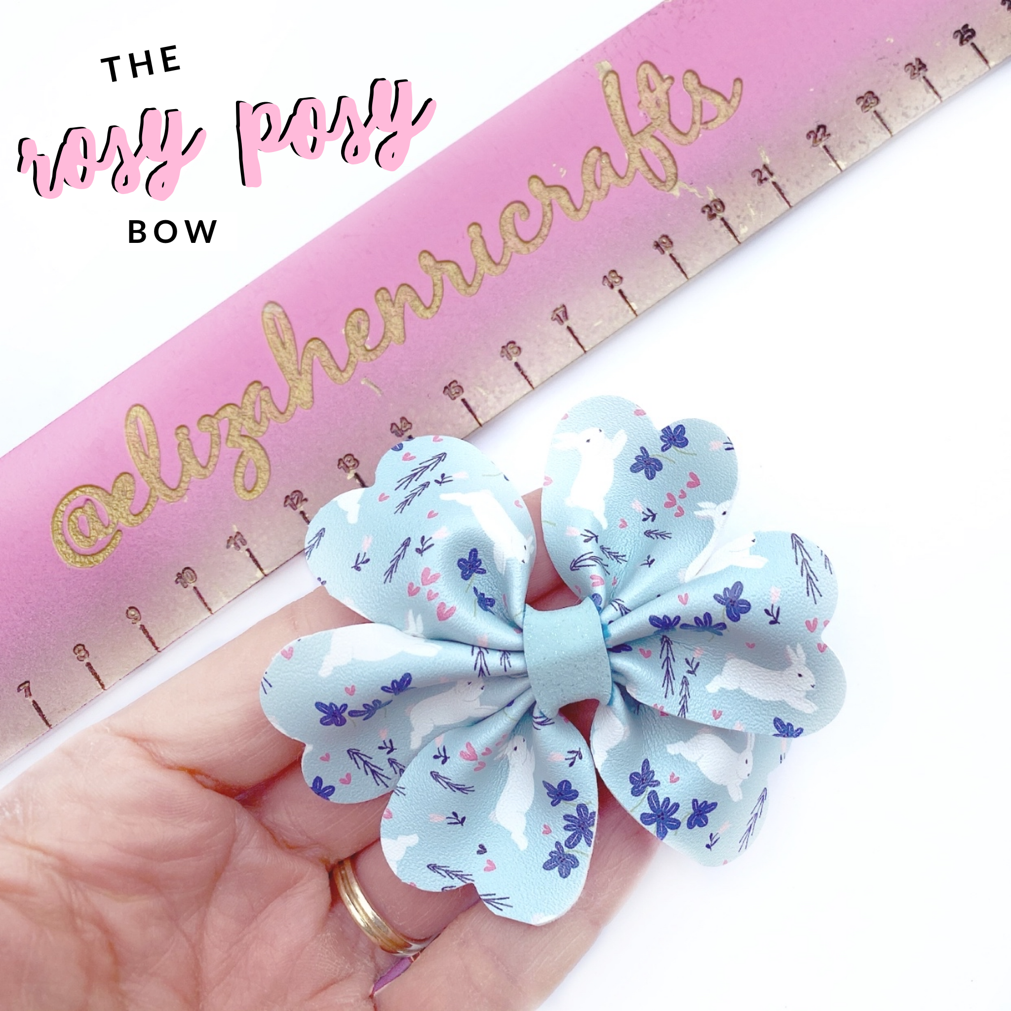 The Rosy Posy Pinch Bow Template