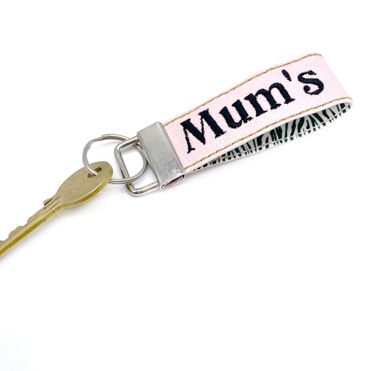 Embroidered Key Fobs- (can be personalised)- Double sided Animal Prints