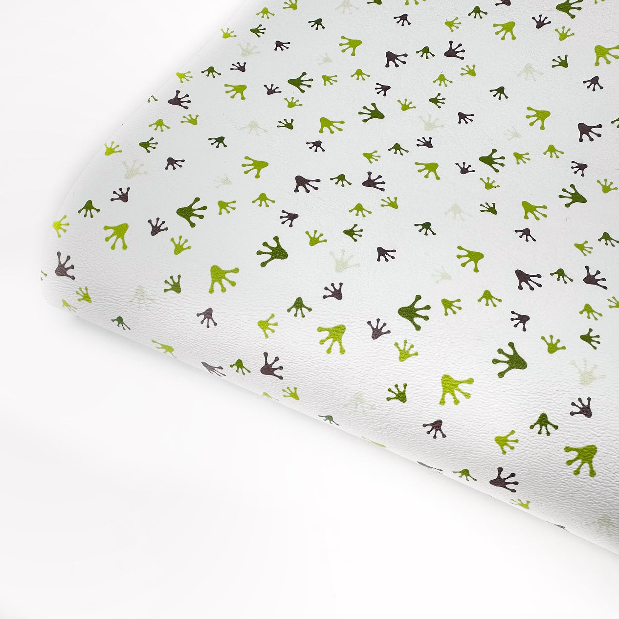 Froggy Footprints Premium Faux Leather Fabric Sheets