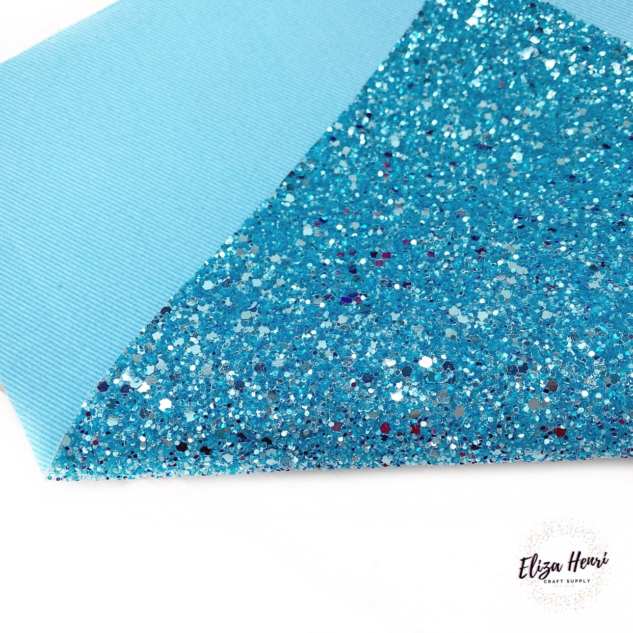 Lost my Glass Blue Slipper Lux Premium Chunky Glitter Fabric
