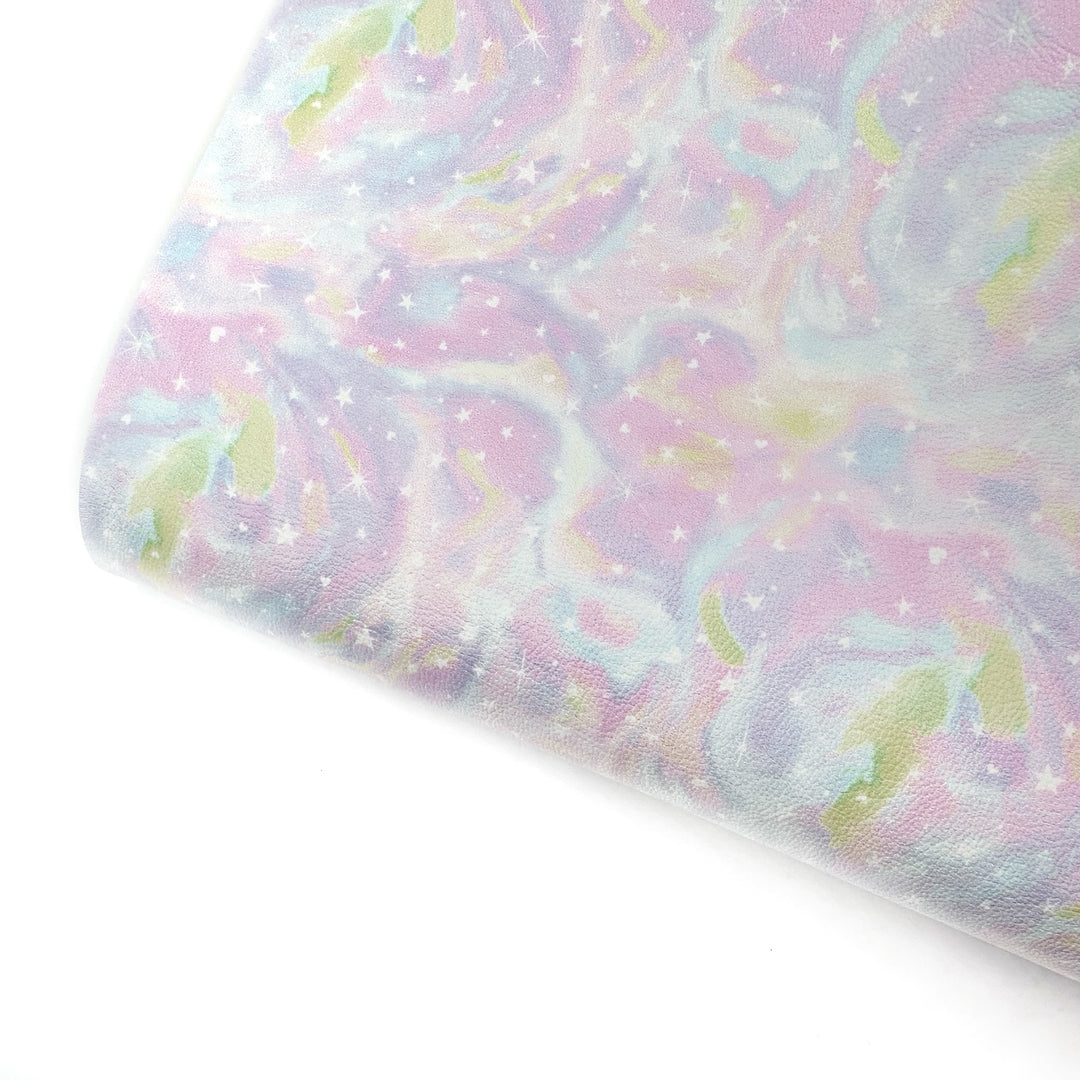 Pastel Galaxy Premium Faux Leather Fabric Sheets