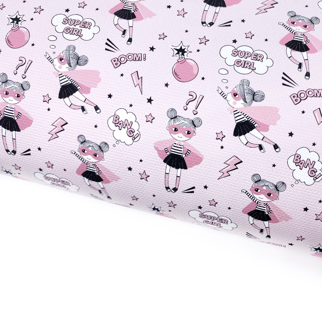 Super Girl Lux Premium Printed Bow Fabric