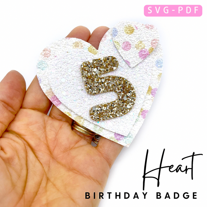 EHC Heart Birthday Badge SVG