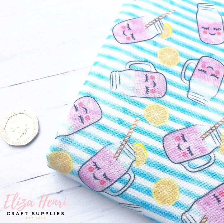 Kawaii Lemonade Stripe Artisan Fabric Felt