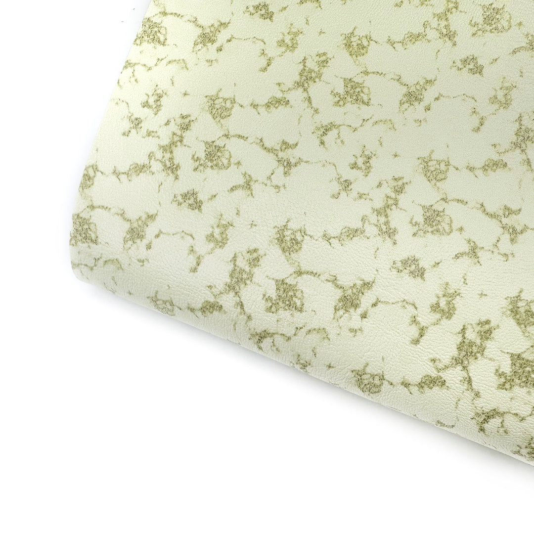 Lemon Pastel Marble Premium Faux Leather Fabric Sheets