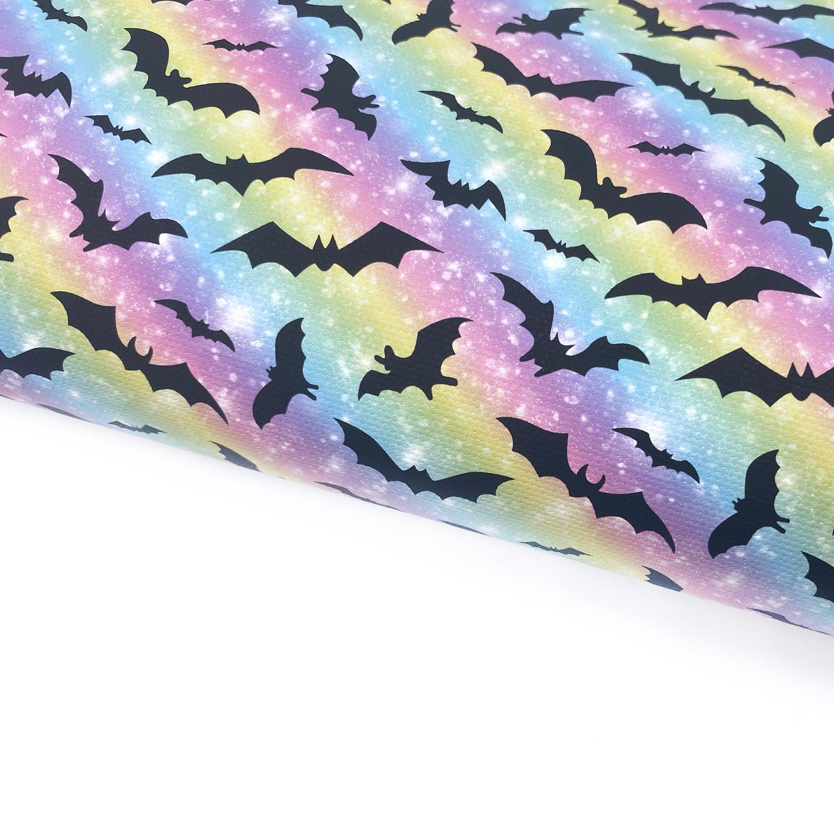 Pastel Rainbow Bats Lux Premium Canvas Bow Fabrics