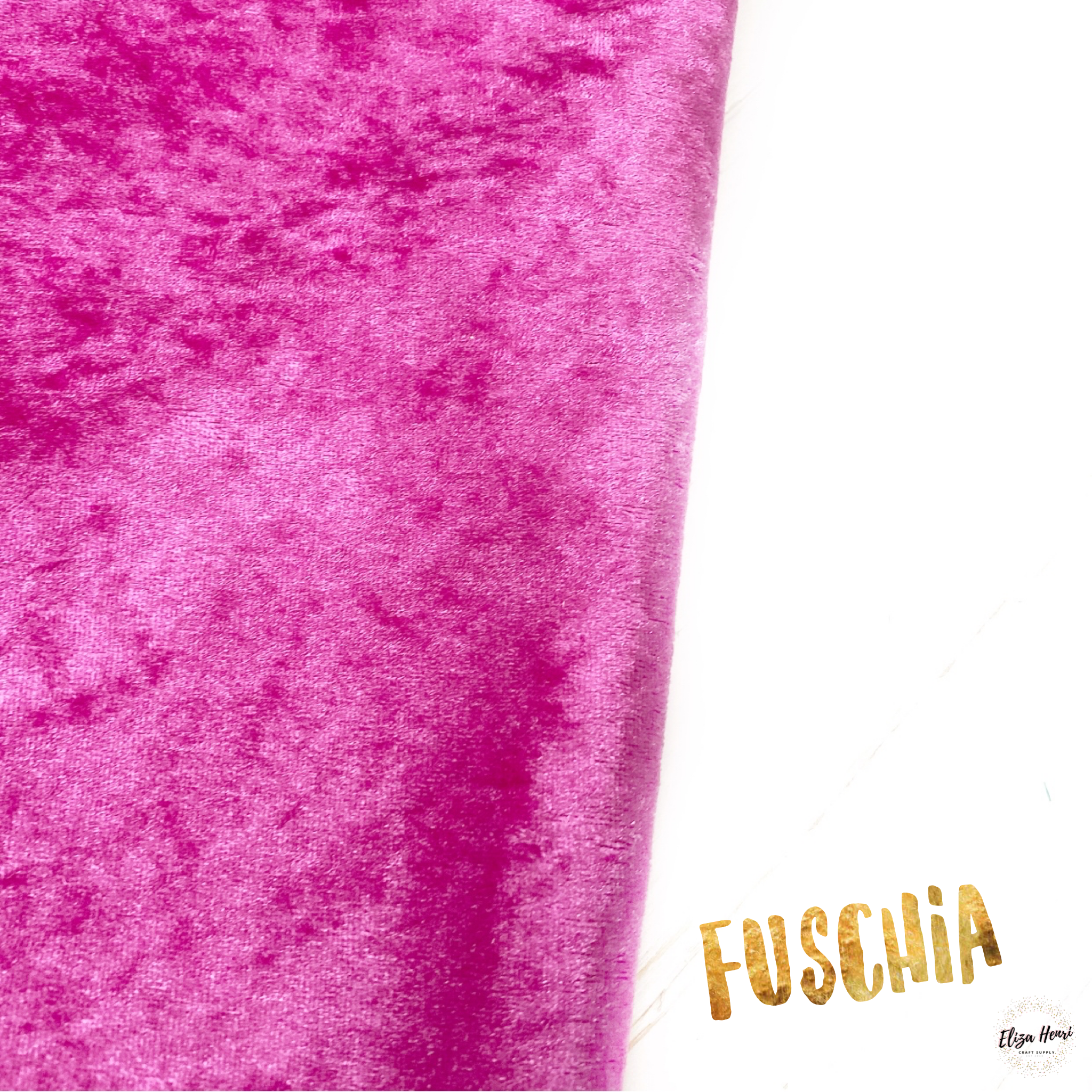 Fuschia Blossom Crushed Velvet Fabric Felt Sheets