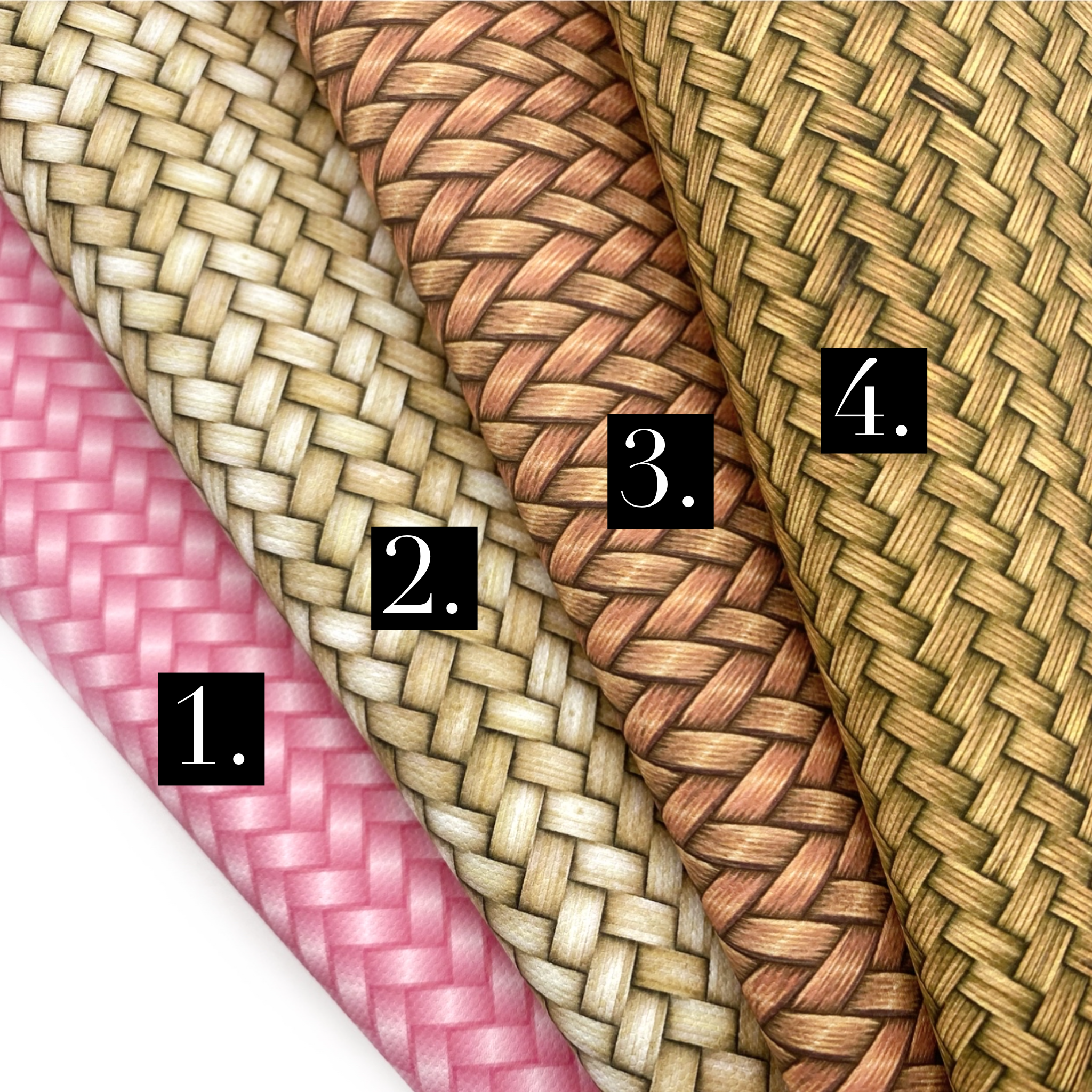 Basket Weave Diagonal Lux Premium Printed Bow Fabric