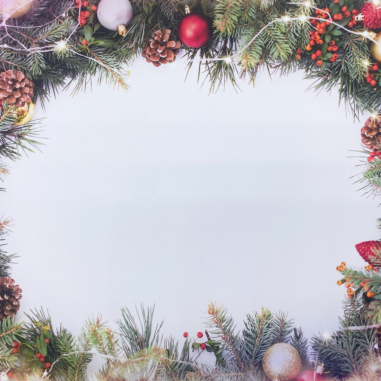 Christmas Garland Canvas Photography Background