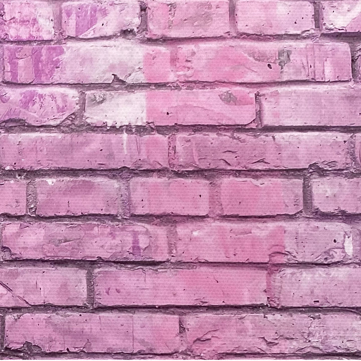 Candy Pink Brick Wall Effect Canvas Photography Background