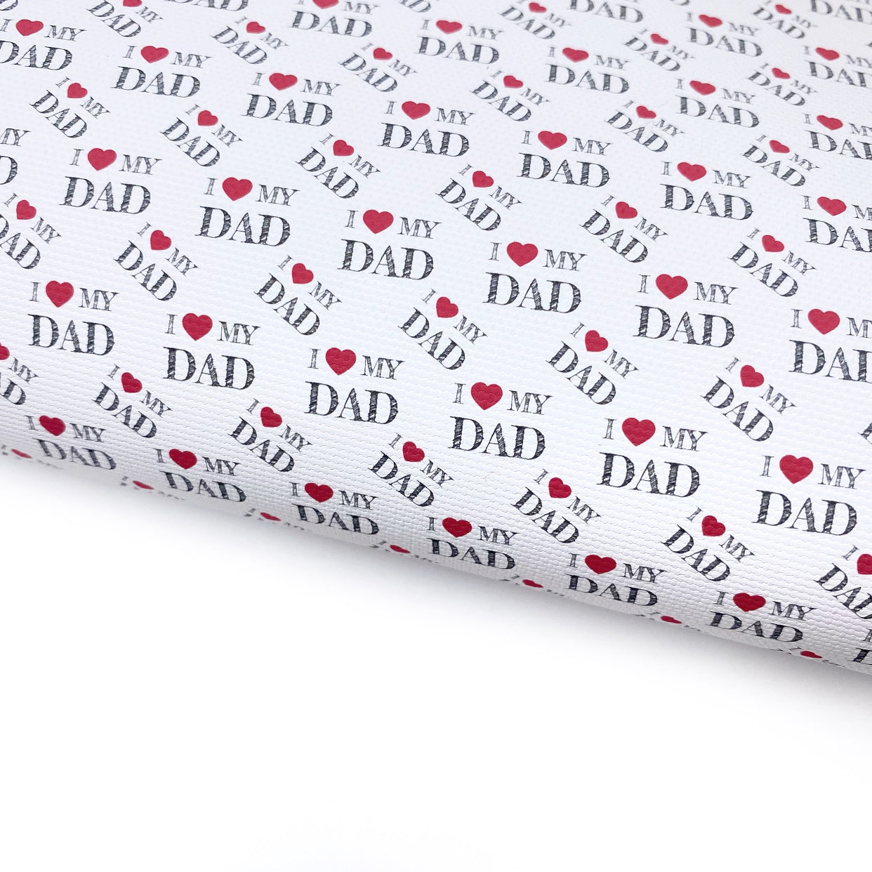 I Heart My Dad Lux Premium Canvas Bow Fabrics