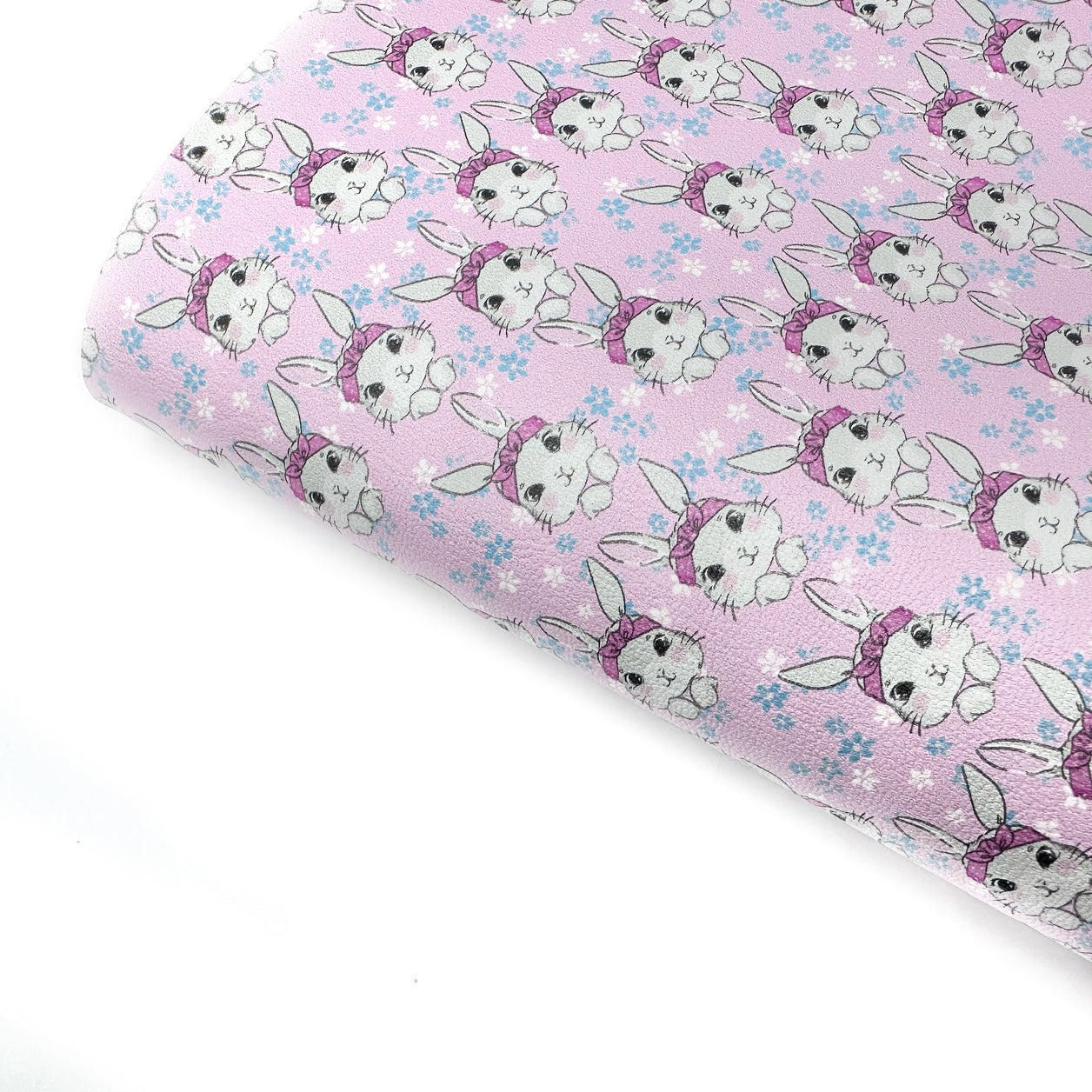 Sweet Little Darling Bunny Girl Premium Faux Leather Fabric Sheets