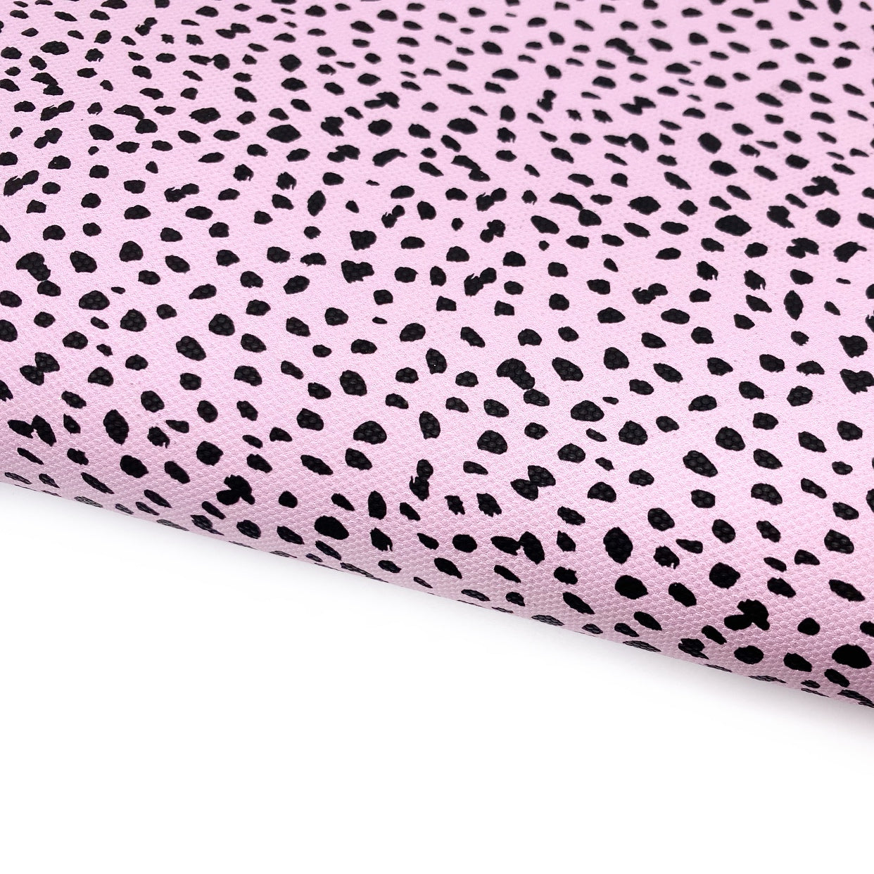 Pink Dalmatian Lux Premium Printed Bow Fabric