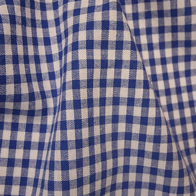 Royal Blue 1/4'' Gingham Cotton Fabric