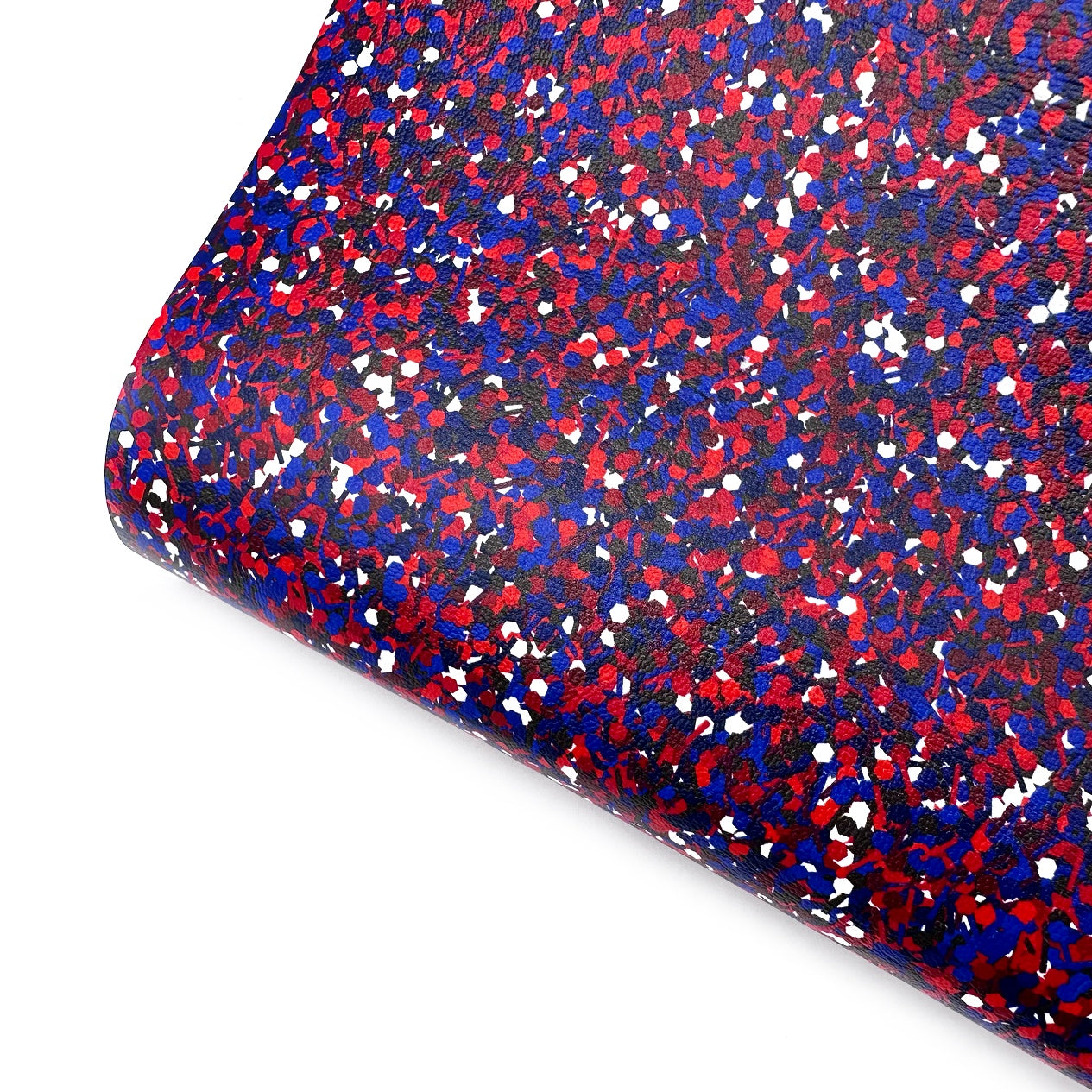 So Patriotic Glitter Effect Premium Faux Leather Fabric Sheets