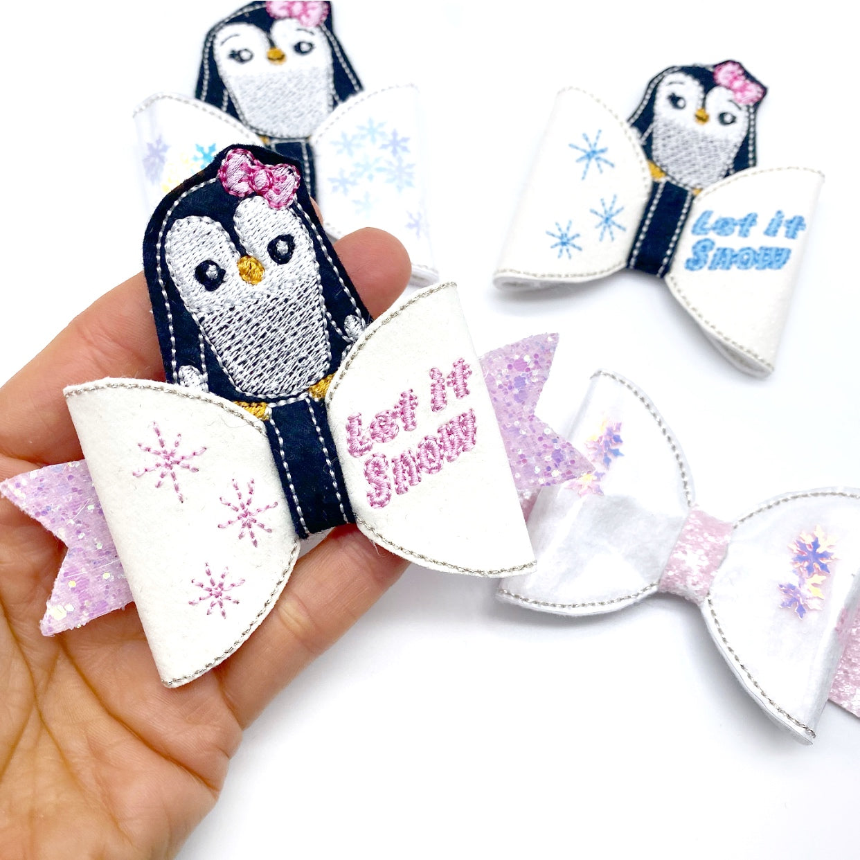 Exclusive Penny Penguin Bow Pop Up & Embroidered Betsy Bow