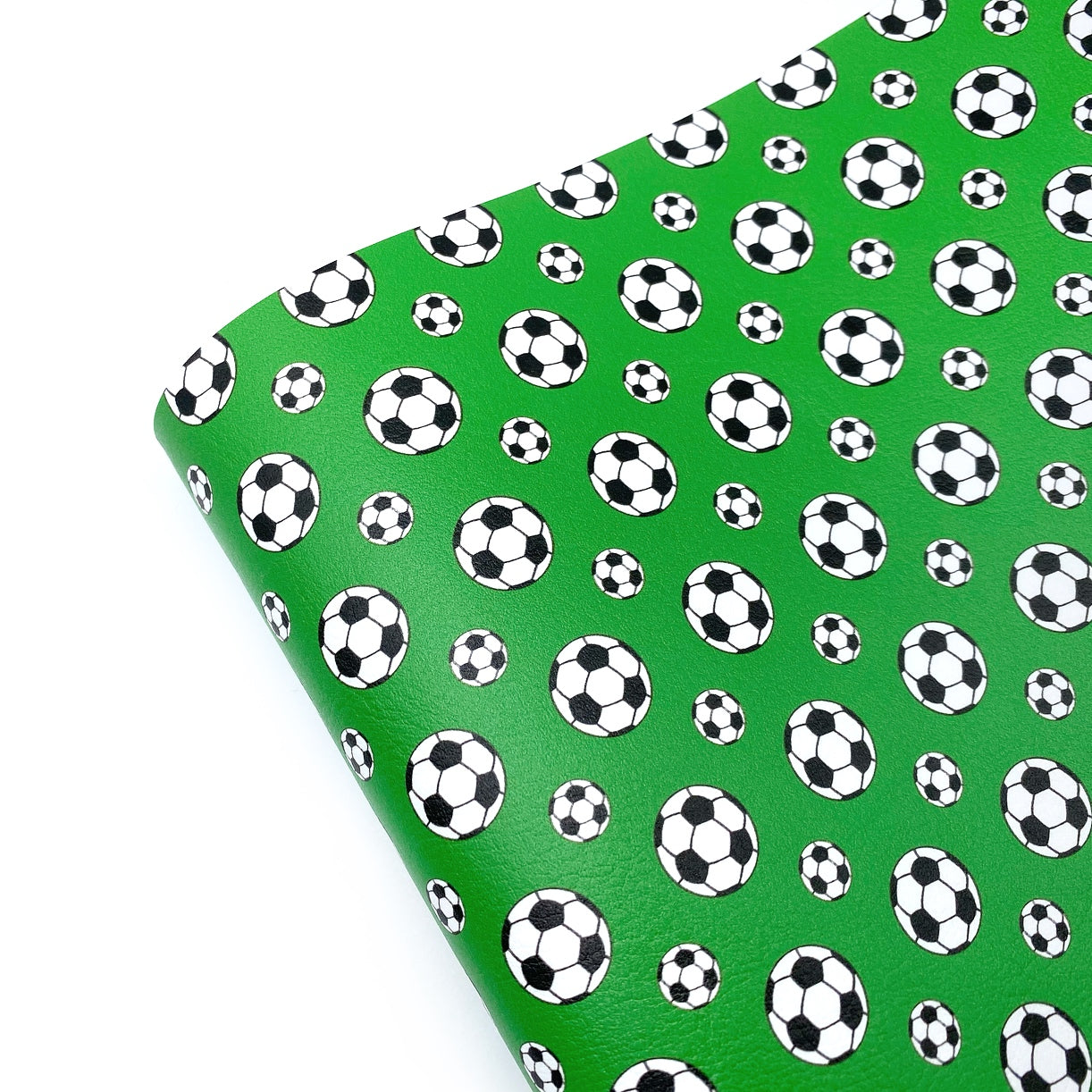 Footballer Green Premium Faux Leather Fabric Sheets