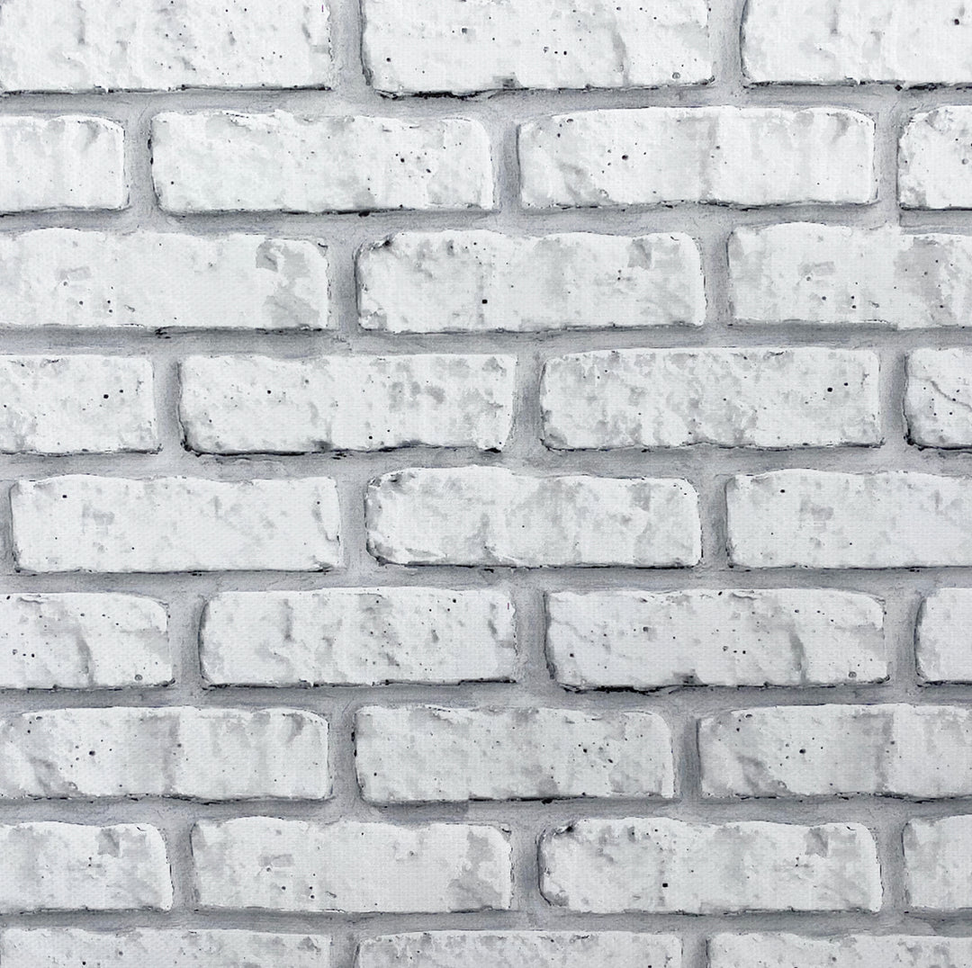 Grey White Brick Wall Effect Canvas Photography Background