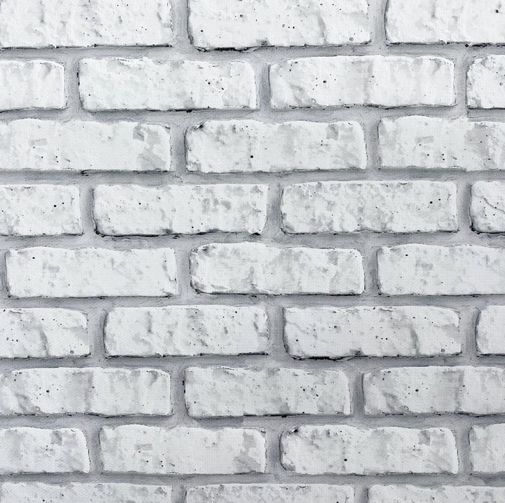 Grey White Brick Wall Effect Canvas Photography Background