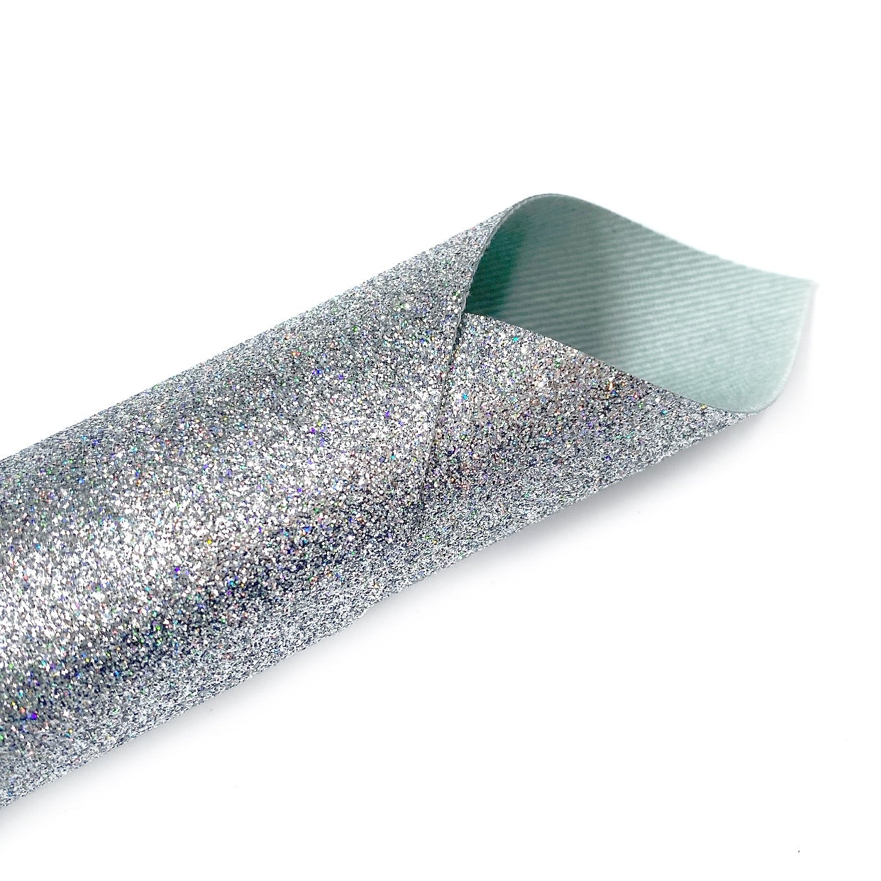 Silver Disco Ball Lux Premium Fine Glitter Fabric