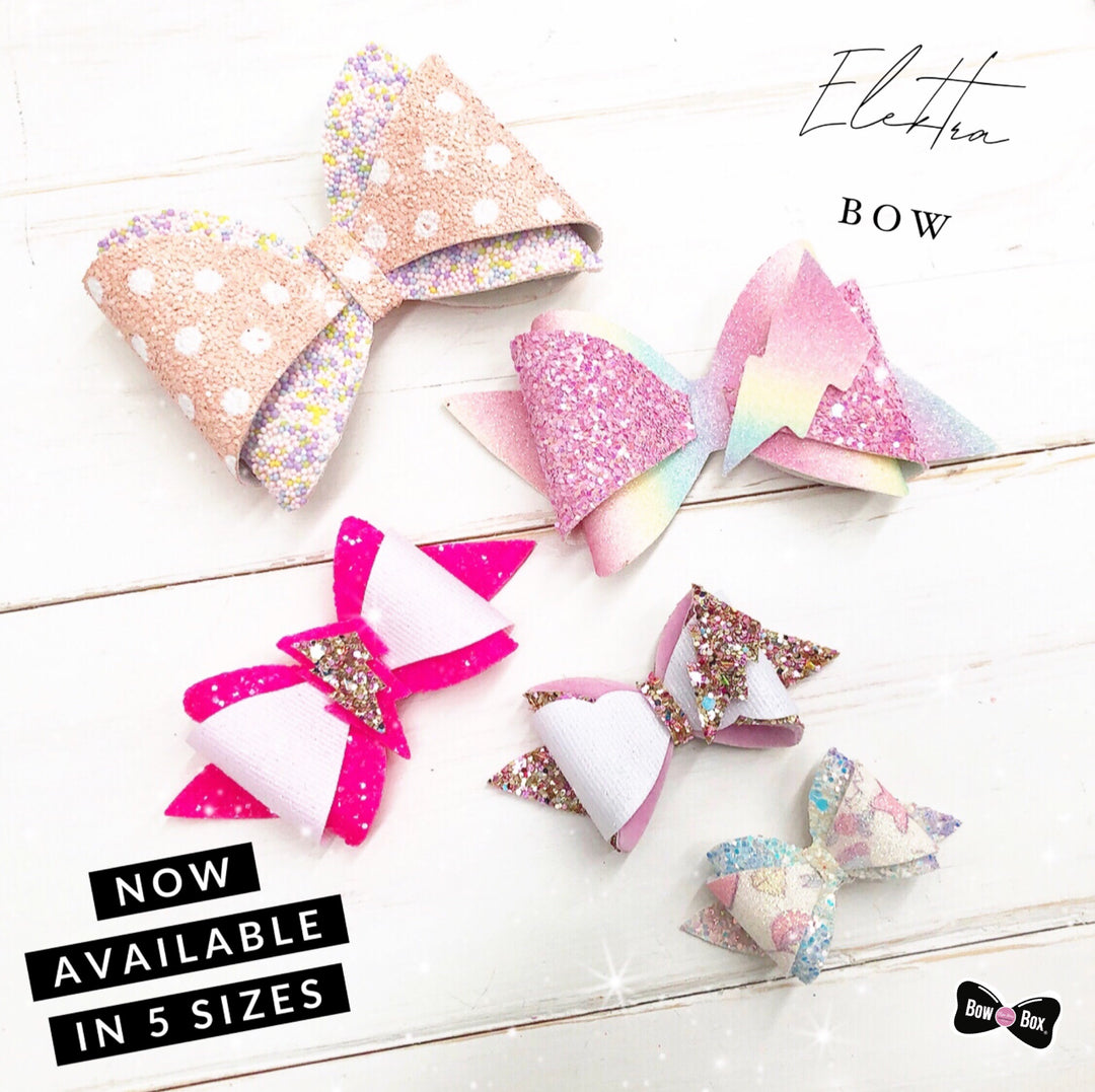 Elektra Hair Bow Template 5'', 4”, 3”, 2.5” & 2”