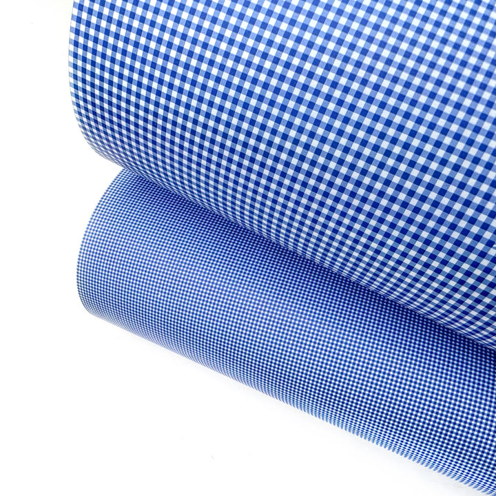 Royal Blue Gingham EH Printed Patterned Craft HTV Plain Vinyl