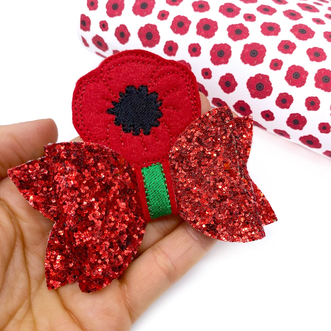 Poppy Pop up Bow Centre Felties