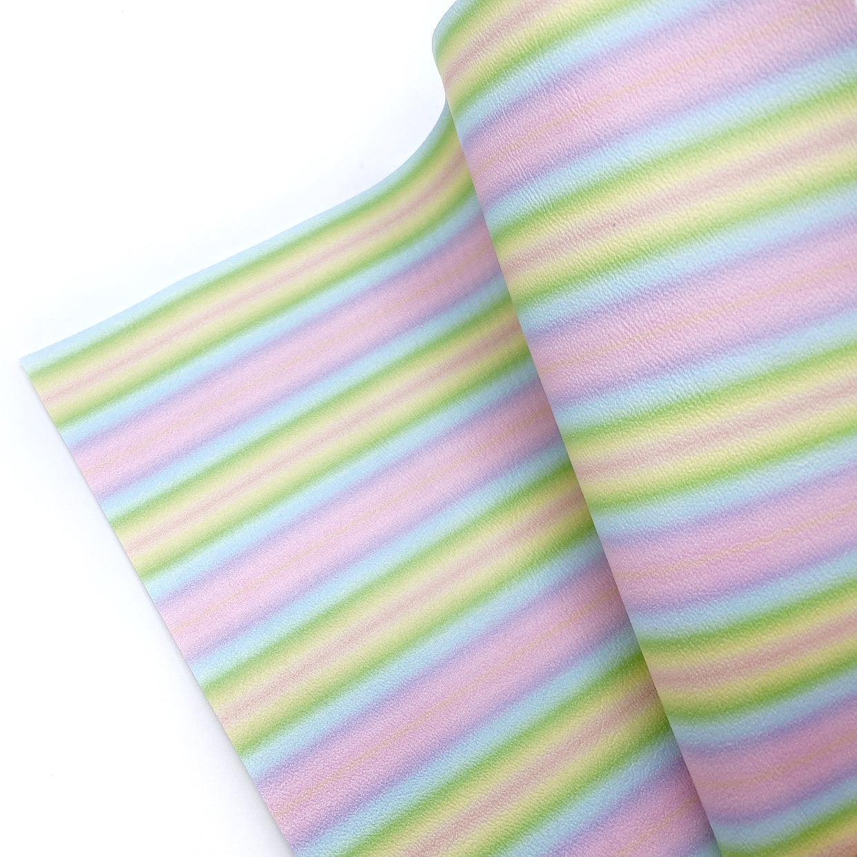 Pastel Rainbow Premium Faux Leather Fabric Sheets