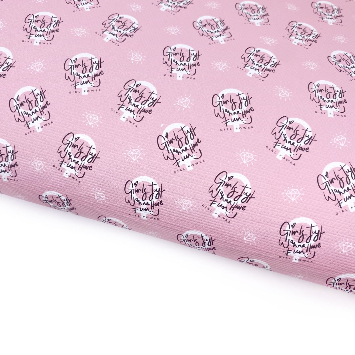 Girls Just Wanna Have Fun Lux Premium Printed Bow Fabric