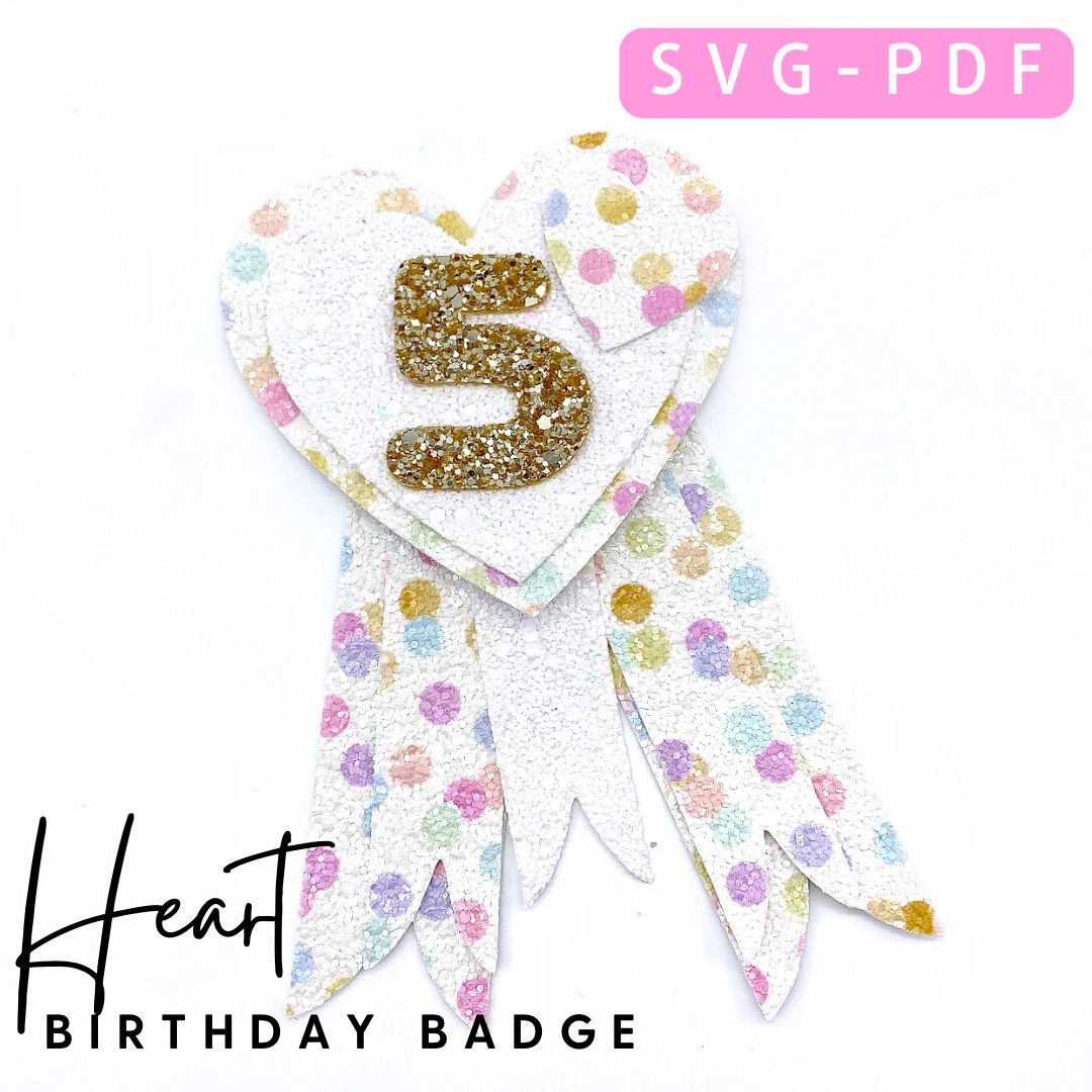 EHC Heart Birthday Badge SVG