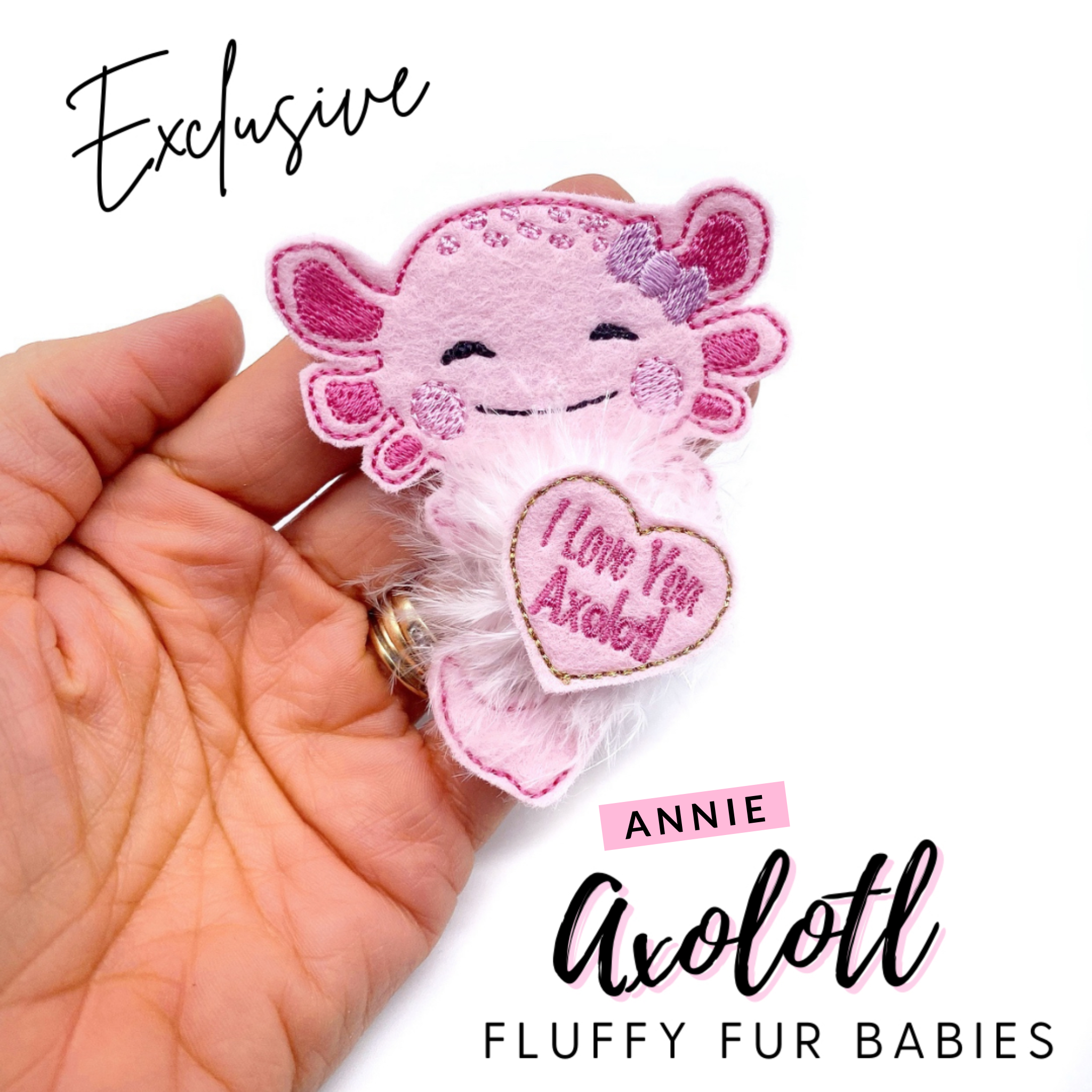 Annie Axolotl - Fluffy Friends Felties