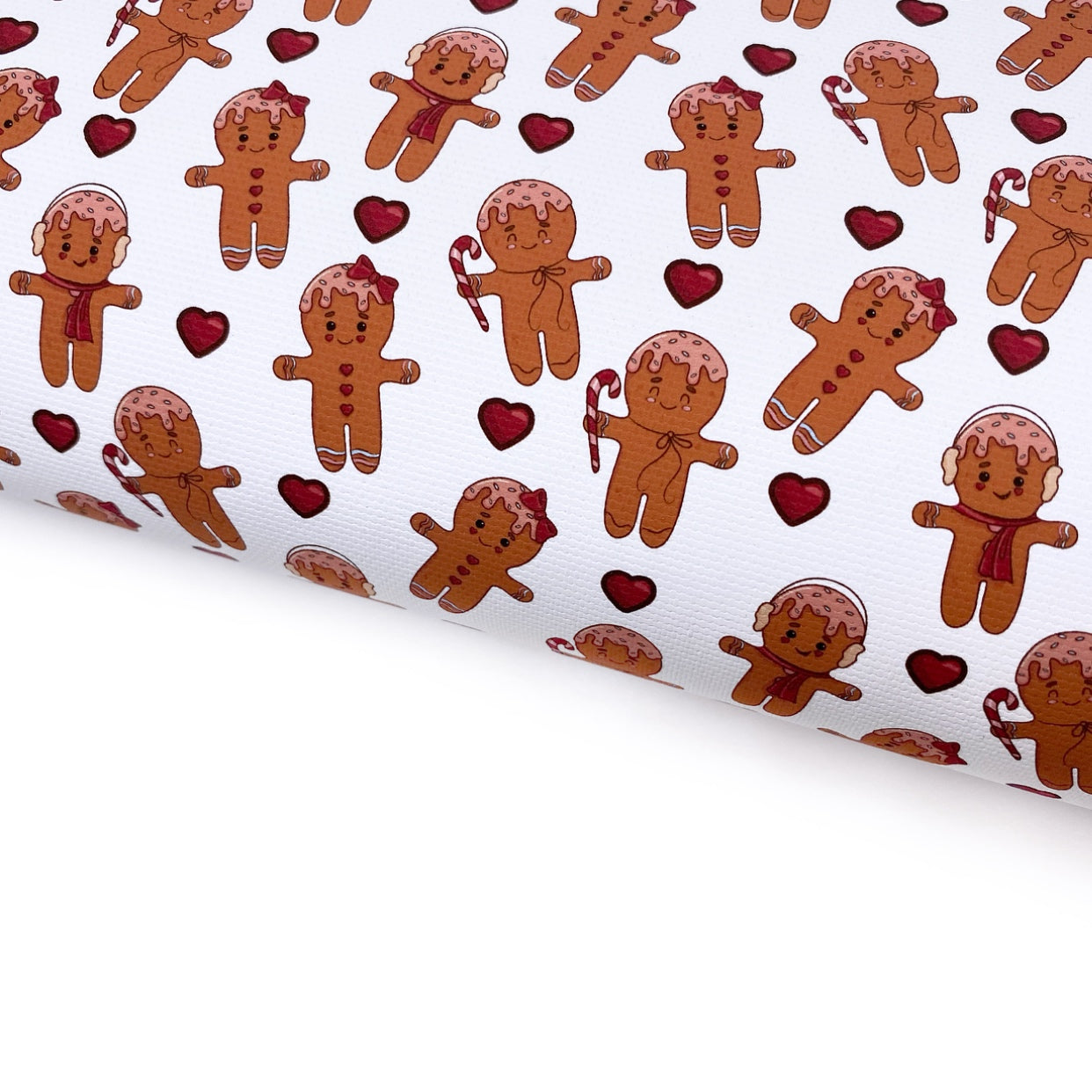 Gingerbread Friends Lux Premium Canvas Bow Fabrics